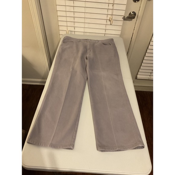 Chaps Duck Embroidered Pants High Waist Tapered Leg Lavender Jeans Size?‎ - Picture 1 of 7
